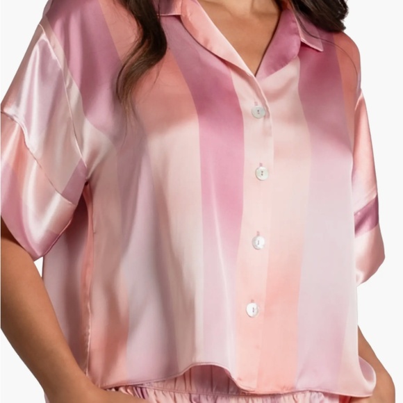 Midnight Bakery Women's 2-Pc. Joplin Satin Pajamas Set - Red - Picture 3 of 5